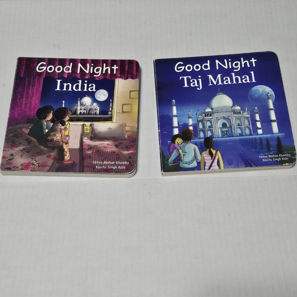 Set of 2 Children's Board Books About India and the Taj Mahal